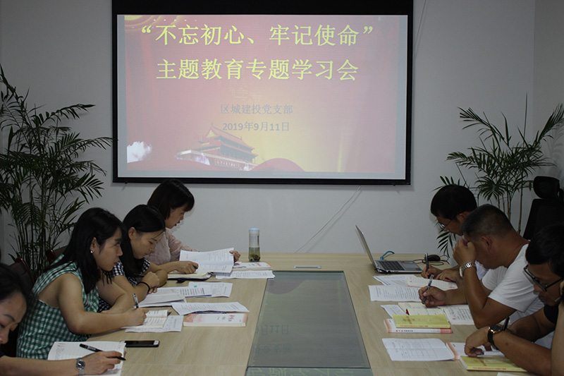 區(qū)城建投公司黨支部開展“先學(xué)、先查、先改”工作 預(yù)熱 “不忘初心、牢記使命”主題教育工作